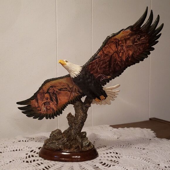Bradford Exchange "Noble Forces" from Sacred Spirits Collection Eagle Statue - Picture 1 of 8